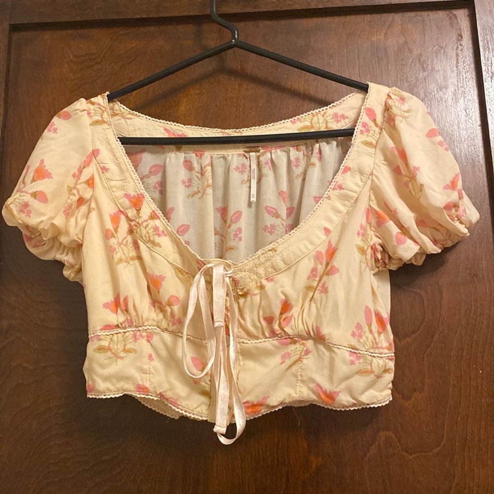 Free People Floral Crop Top